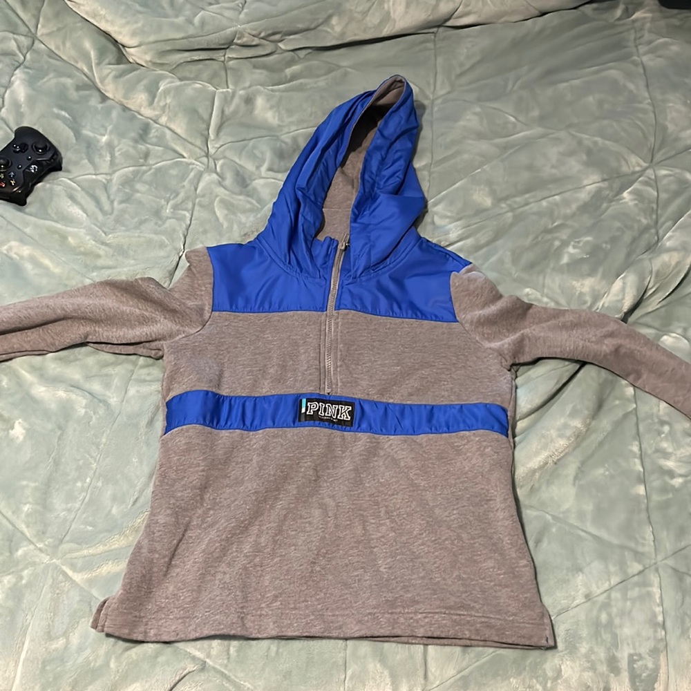 Victoria Secret PINK half zip up hoodie. Size medium. Used